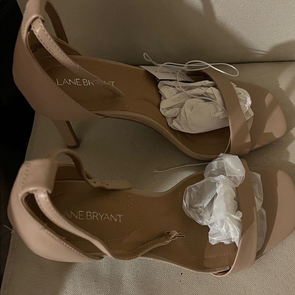 Lane Bryant Nude Heeled Sandals